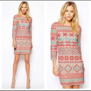 Needle & Thread • Lace Stitch Dress • Size 6 US • Mini Dress • Beaded Accents